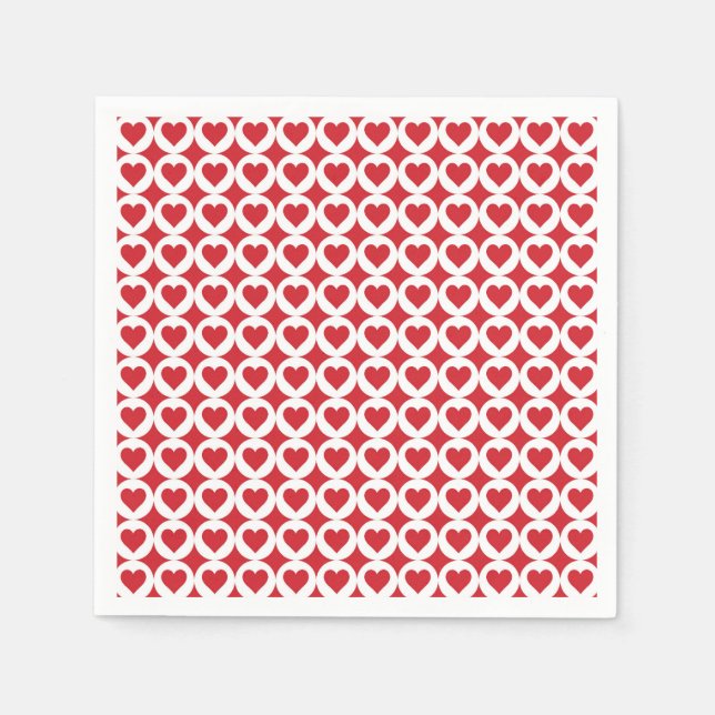 Servilleta De Papel Valentine Hearts Paper Napkins (Anverso)