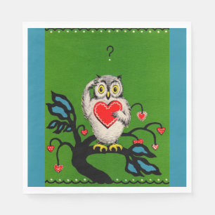 Servilleta De Papel Valentine owl