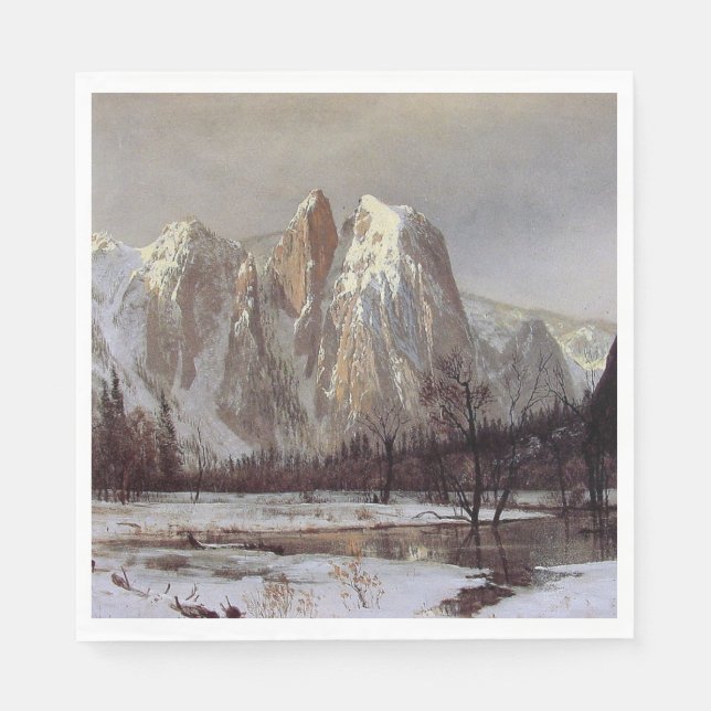 Servilleta De Papel Valle Yosemite, California (Roca Catedral) (Anverso)