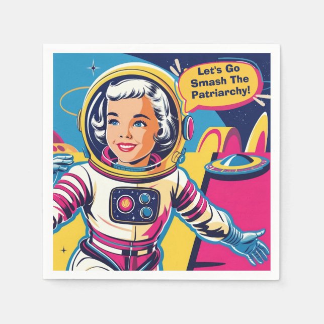 Servilleta De Papel Vamos a aplastar a la feminista patriarcal (Anverso)
