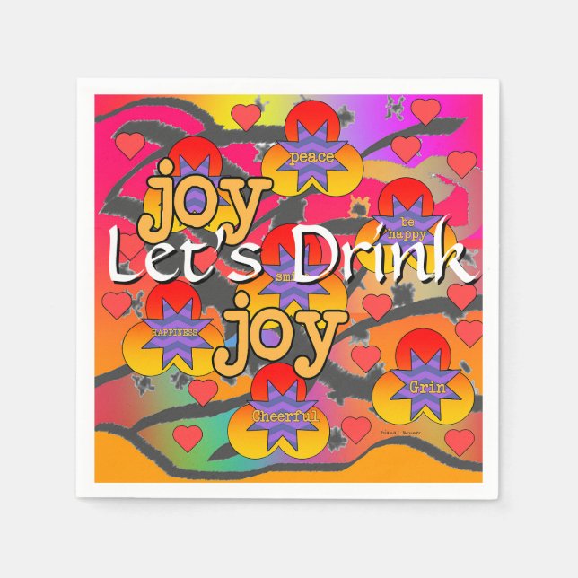 Servilleta De Papel Vamos a beber cóctel  (Anverso)