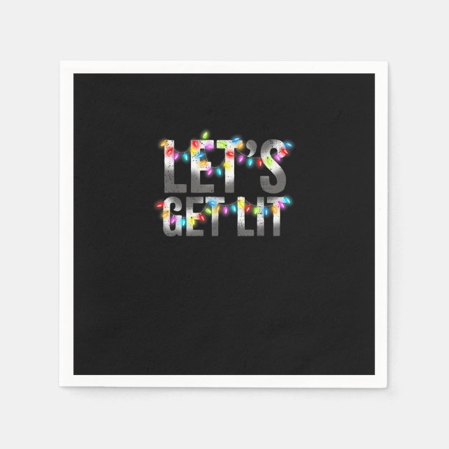 Servilleta De Papel Vamos a encender, Navidades bebiendo, Navidades li (Anverso)