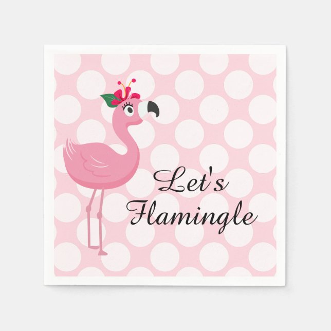Servilleta De Papel Vamos a hacer un flamingle. (Anverso)