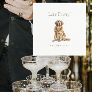 Servilleta De Papel ¡Vamos a Pawti! Cóctel de Boda Personalizado para 