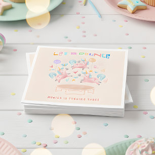 Servilleta De Papel Vamos a rebotar saltando el cumpleaños de los niño