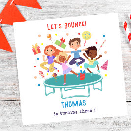 Servilleta De Papel Vamos a rebotar saltando por el cumpleaños de los 