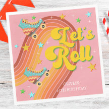 Vamos a rodar patinaje de patinaje retro arco iris