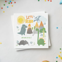 Servilleta De Papel Vamos a rugir el cumpleaños de los niños fiestas d