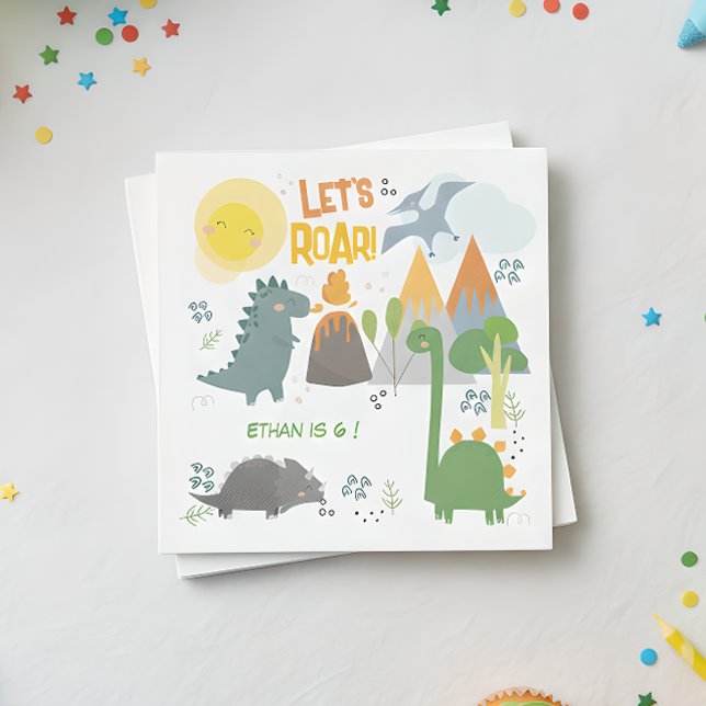 Servilleta De Papel Vamos a rugir el cumpleaños de los niños fiestas d (Subido por el creador)