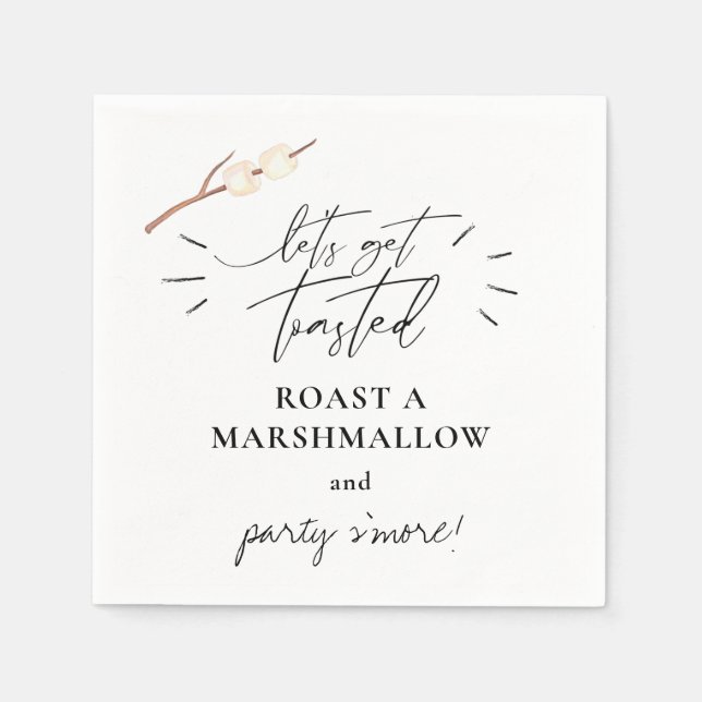 Servilleta De Papel Vamos a tostar S'more Marshmallow (Anverso)