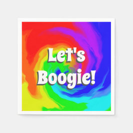 Servilleta De Papel ¡Vamos Boogie! Vibrante ola de calor Swirl Cumplea