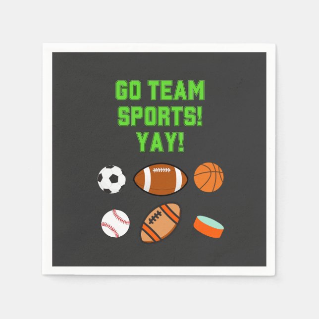 Servilleta De Papel ¡Vamos Equipo Deportivo Yay! (Anverso)