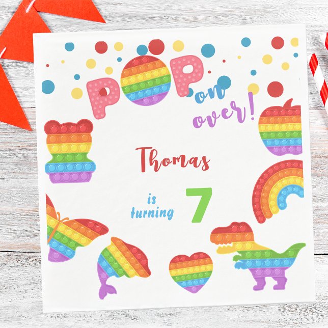 Servilleta De Papel ¡Vamos! Pastel pop it cumpleaños kid (Subido por el creador)