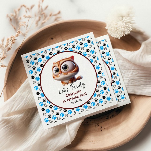 Servilleta De Papel ¡Vamos Pawty! Fiesta de segundo cumpleaños de un g (Subido por el creador)