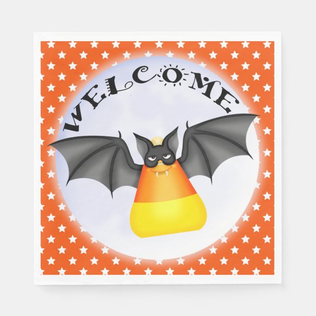 Servilleta De Papel Vampiro de maíz dulce Halloween Napkin (Anverso)