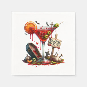 Servilleta De Papel Vampiro Martini Papel de Halloween