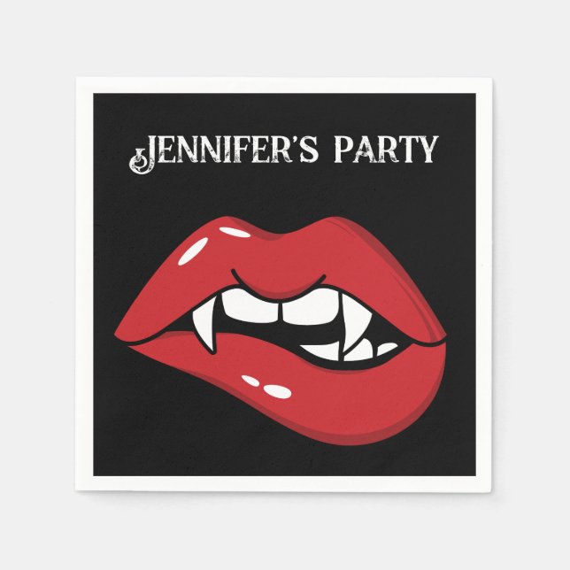 Servilleta De Papel Vampiro personalizado Halloween (Anverso)