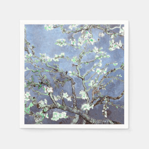 Servilleta De Papel Van Gogh Almond Blossoms Steel Blue