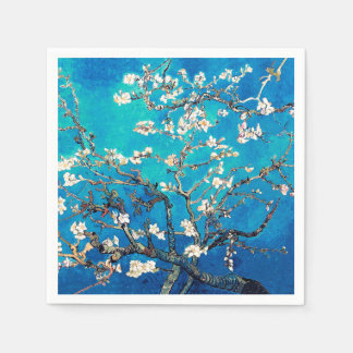 Servilleta De Papel Van Gogh Almond Blossoms Turquesa brillante