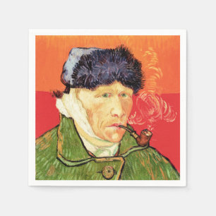 Servilleta De Papel Van Gogh - Autorretrato con oreja vendada y pipa