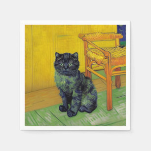 Servilleta De Papel Van Gogh Black Cat