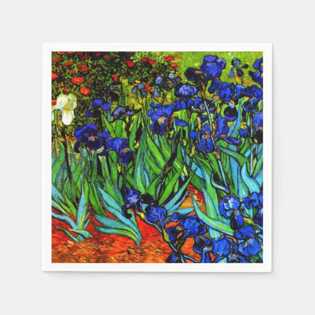 Servilleta De Papel Van Gogh - Irises, (Anverso)