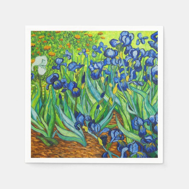 Servilleta De Papel Van Gogh Irises (Anverso)