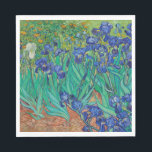Servilleta De Papel Van Gogh Irises. Impresionismo floral vintage azul<br><div class="desc">La servilleta "Irises" de Van Gogh. El arte del impresionismo floral azul.</div>