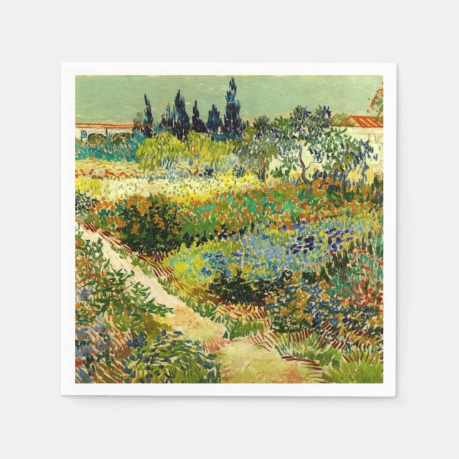 Servilleta De Papel Van Gogh - Jardín en Arles (Anverso)