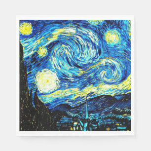 Servilleta De Papel Van Gogh - Noche estrellada, famosas toallas de pi