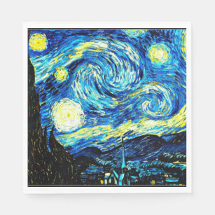Servilleta De Papel Van Gogh - Noche estrellada, pintura famosa