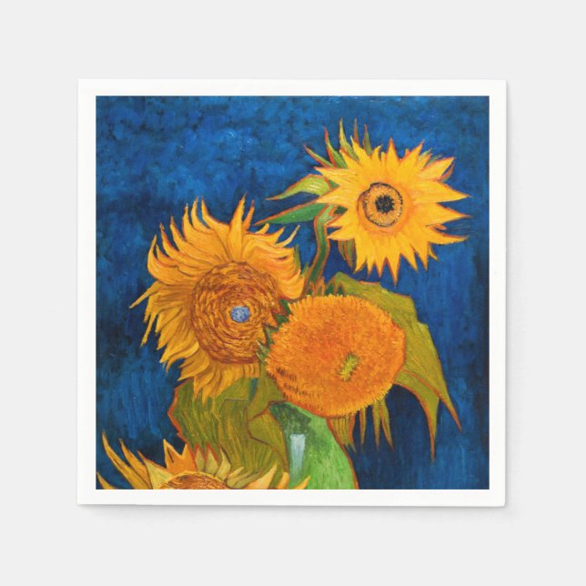 Servilleta De Papel Van Gogh Sunflowers (Anverso)