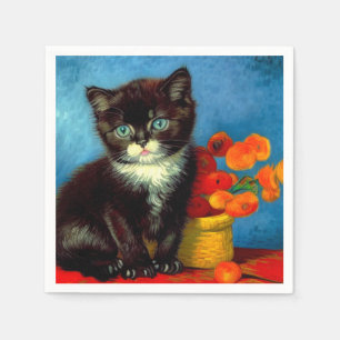 Servilleta De Papel Van Gogh Tuxedo Cat