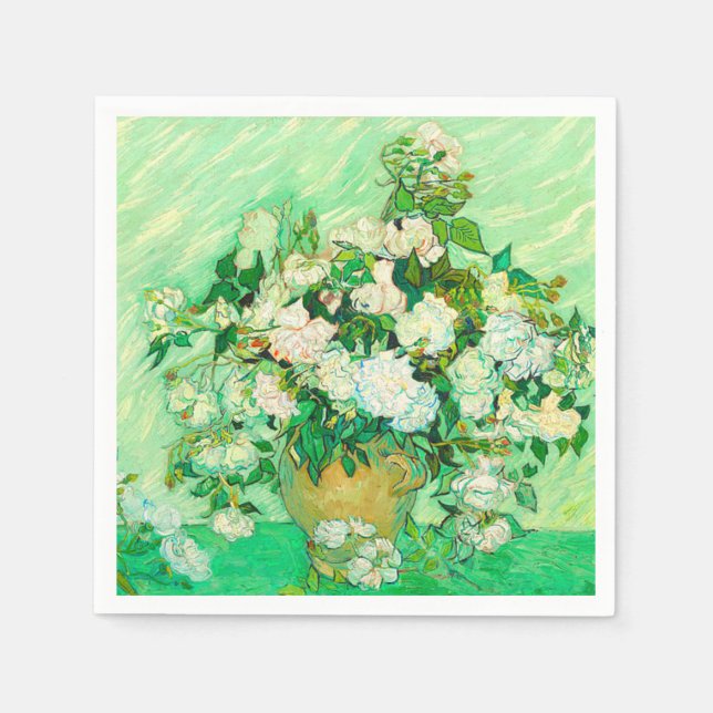 Servilleta De Papel Van Gogh White Roses (Anverso)