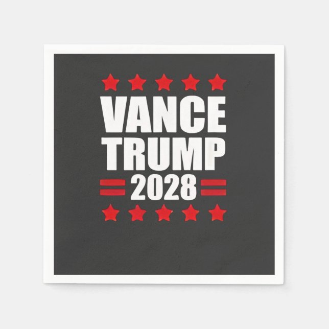 Servilleta De Papel Vance Trump elecciones presidenciales 2028 (Anverso)
