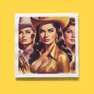 Servilleta De Papel Vaqueiras Retro Hermosas