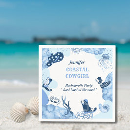 Servilleta De Papel vaquera costera azul