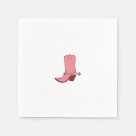 Servilleta De Papel Vaquera, tema de bota de vaquero