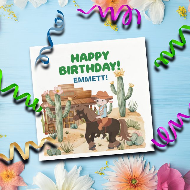 Servilleta De Papel Vaquero en la fiesta de cumpleaños del caballo (Subido por el creador)