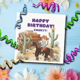 Servilleta De Papel Vaquero en la fiesta de cumpleaños del caballo