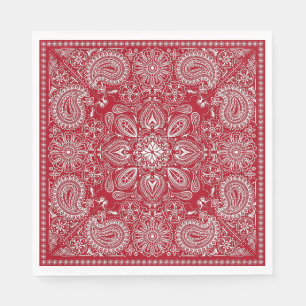 Servilleta De Papel Vaquero rojo y blanco