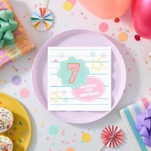 Servilleta De Papel Varsity preppy cuaderno de parche pastel de parche