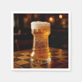 Servilleta De Papel Vaso de cerveza en forma de pieza de ajedrez torre