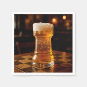 Servilleta De Papel Vaso de cerveza en forma de pieza de ajedrez torre
