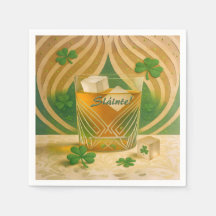 Vaso de Whiskey Irlandés Shamrocks "Sláinte!"