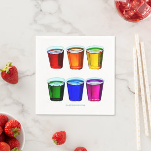 Servilleta De Papel vasos de chupito de SlipperyJoe's seis tazas dispu