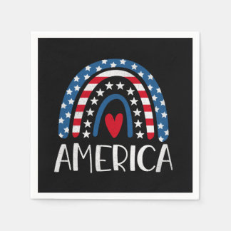 Servilleta De Papel Vector 4 de julio Día de la Independencia American