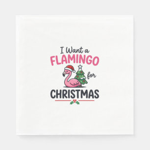 Servilleta De Papel Vector de cita de Navidad de flamenco