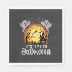 Servilleta De Papel Vector de fantasmas y cementerio embrujado de Hall