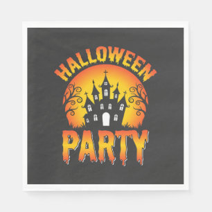 Servilleta De Papel Vector de fiesta de casa embrujada de Halloween